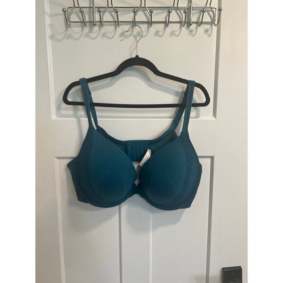 Lane Bryant Cacique Boost Plunge Bra Sz 44DDD Triple D Plus Size Cotton Spandex - Picture 2 of 8